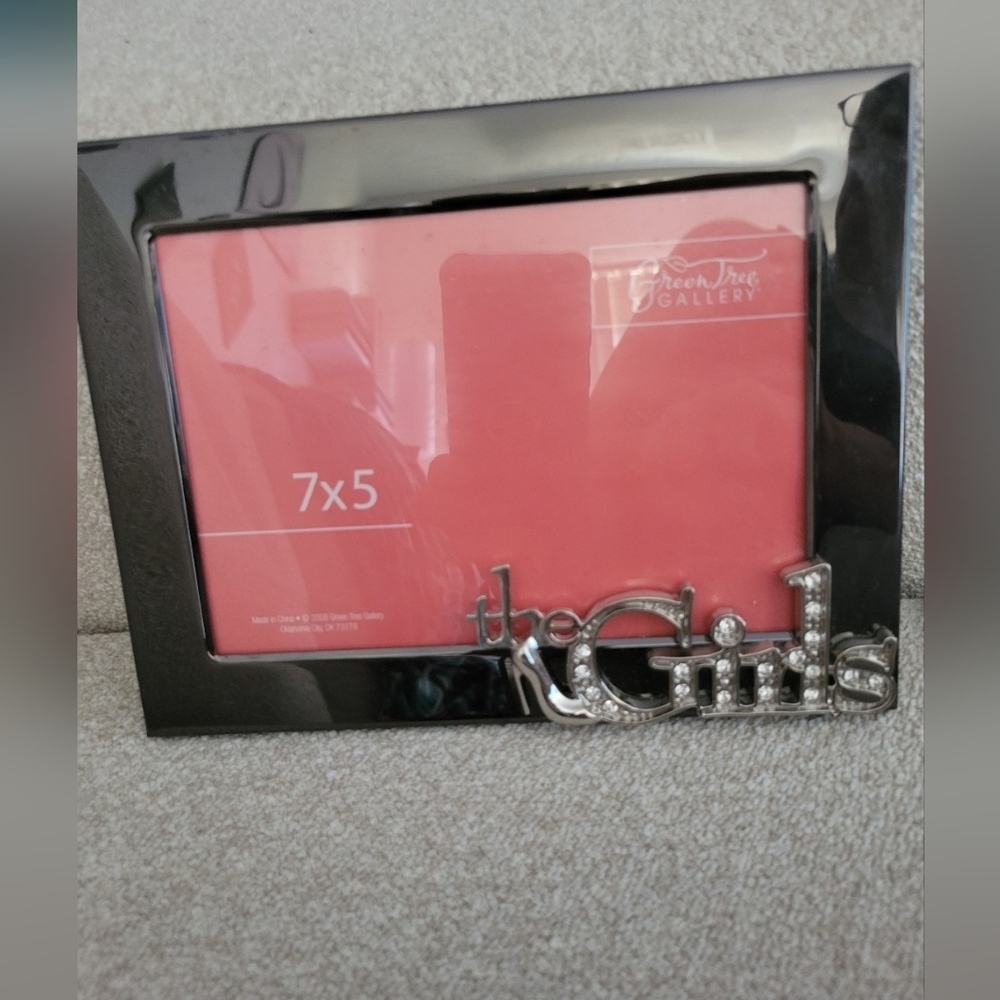 Black Metal Photo Frame with 'The Girls' Embellishment